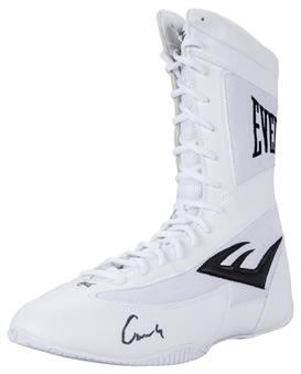 Muhammad Ali Signed "Cassius Clay" White Everlast Left Foot Boxing Shoe (PSA/DNA GEM MT 10)
